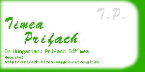 timea prifach business card